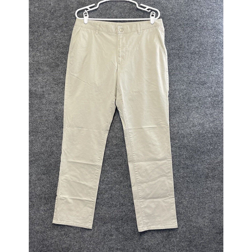 Bonobos Pants Men's Size 34x32 Khaki Slim Fit Stretch Washed Chino Cotton